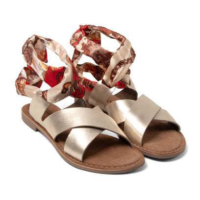 Ula Dames Slippers Leer Gold