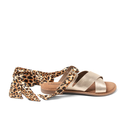 Ula Dames Slippers Leer Gold