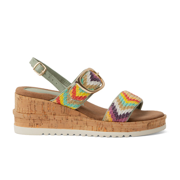 Carla Dames Sandalen Raffia Green Carla Dames Sandalen Raffia Green