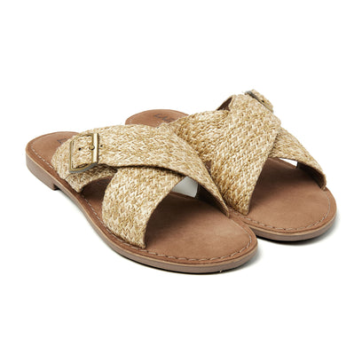 Dames Slippers Jute 75.330 Beige