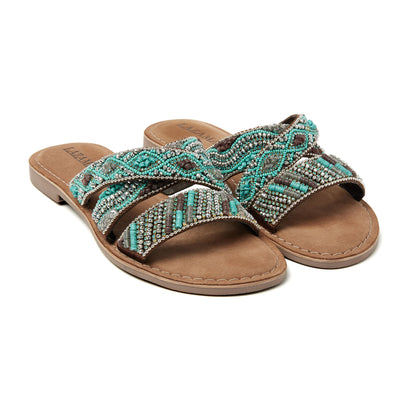 Charlie Dames Slippers Aqua