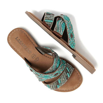 Charlie Dames Slippers Aqua