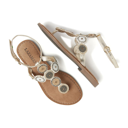 Harper Leren Dames Sandalen Off-White