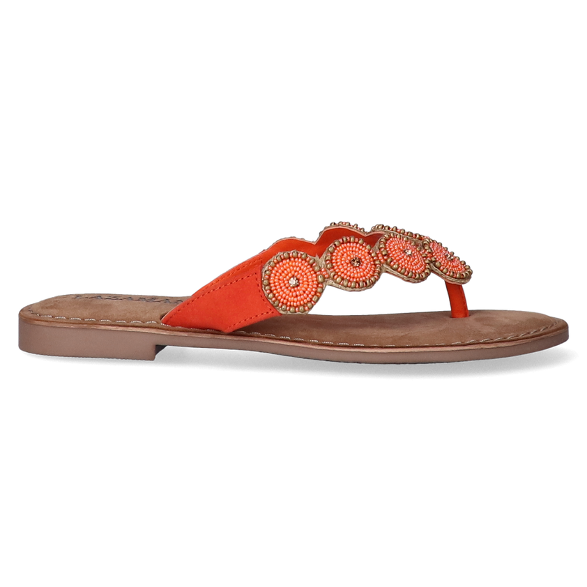 Luna Suede Dames Slippers Coral