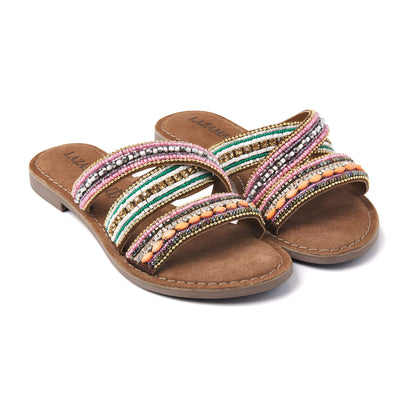Marlin Leren Dames Slippers Tan