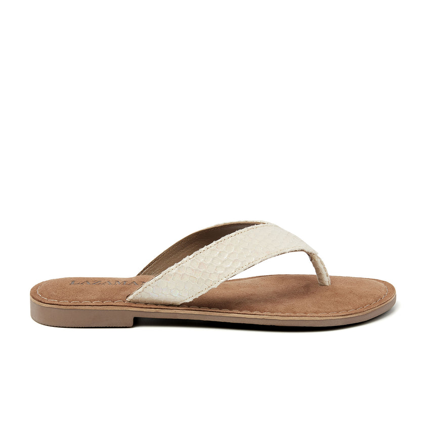 Dames Slippers Leer 75-478 Off-White