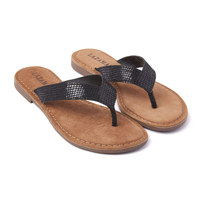 Vera Dames Slippers Leer Black