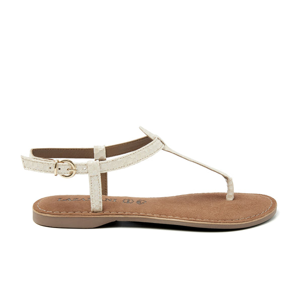 Dames Sandalen Leer 75.606 Off-White Dames Sandalen Leer 75.606 Off-White