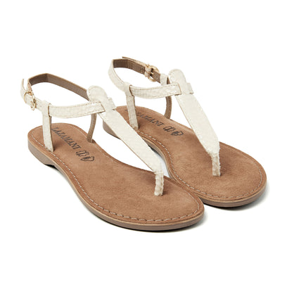 Dames Sandalen Leer 75.606 Off-White