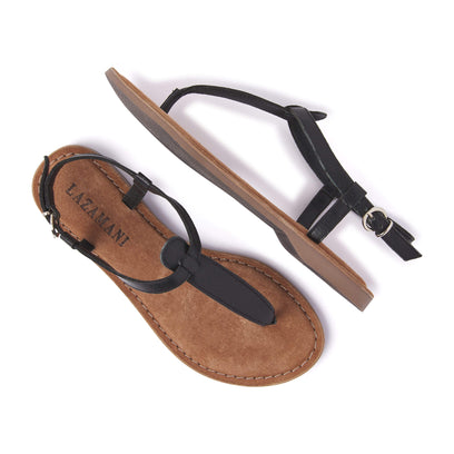 Iris Leren Dames Sandalen Black