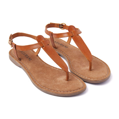 Iris Leren Dames Sandalen Tan