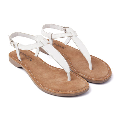 Iris Leren Dames Sandalen White