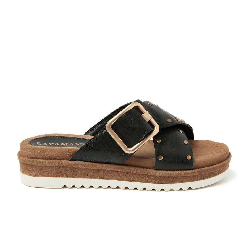 Dames Slippers Leer 75.843 Black