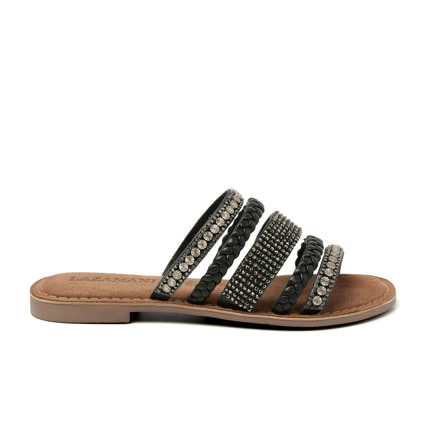 Dames Slippers Leer 75.879 Black