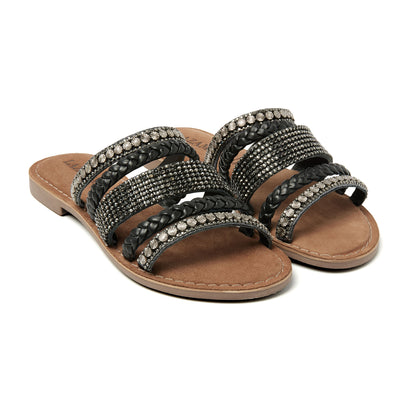 Dames Slippers Leer 75.879 Black