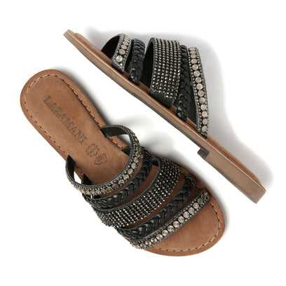 Dames Slippers Leer 75.879 Black