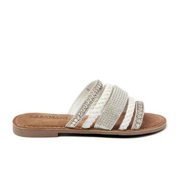 Dames Slippers Leer 75.879 White Dames Slippers Leer 75.879 White