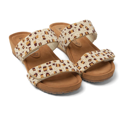 Ellie Dames Slippers Leer Offwhite