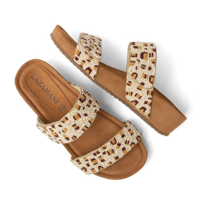 Ellie Dames Slippers Leer Offwhite