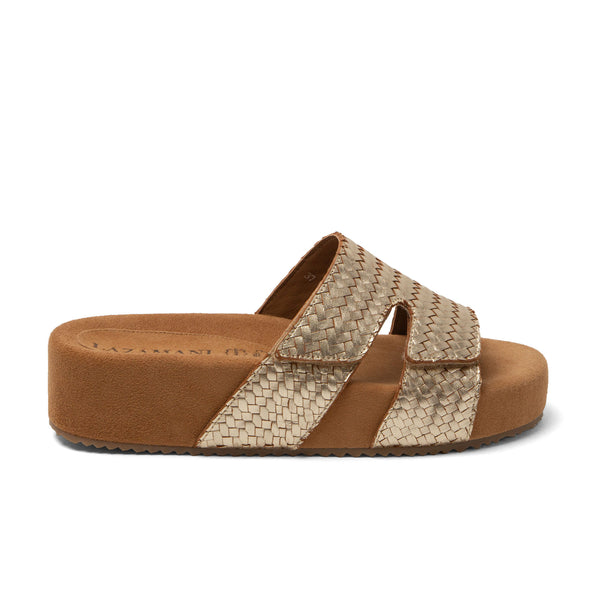 Mille Dames Slippers Leer Gold Mille Dames Slippers Leer Gold
