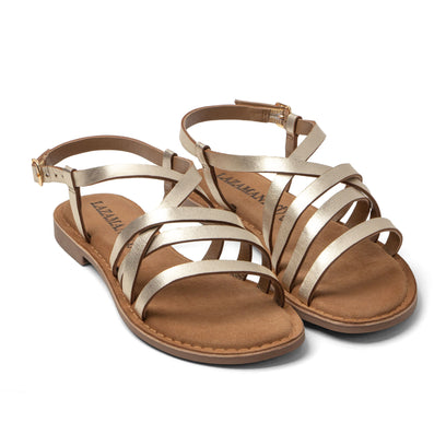 Zuza Dames Sandalen Leer Gold