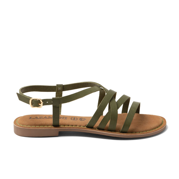 Zuza Dames Sandalen Leer Green Zuza Dames Sandalen Leer Green