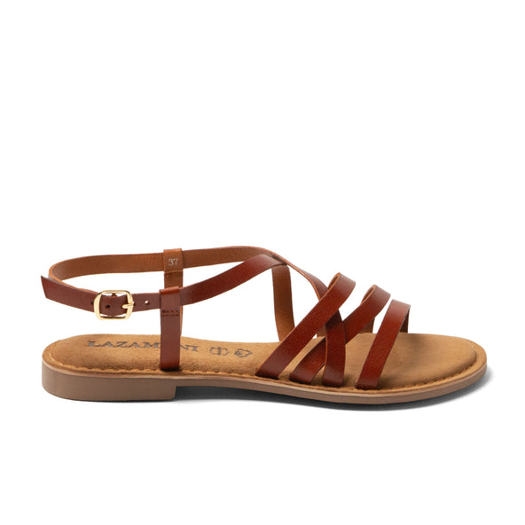 Zuza Dames Sandalen Leer Tan Zuza Dames Sandalen Leer Tan