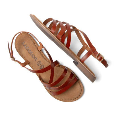 Zuza Dames Sandalen Leer Tan