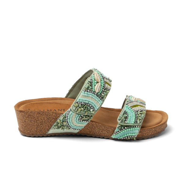 Dagmar Dames Slippers Leer Mint Dagmar Dames Slippers Leer Mint