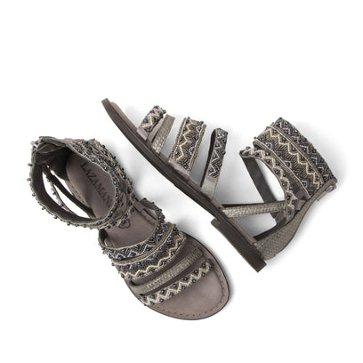 Fem Dames Sandalen Grey