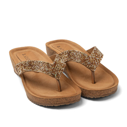 Sky Dames Teenslippers Beige