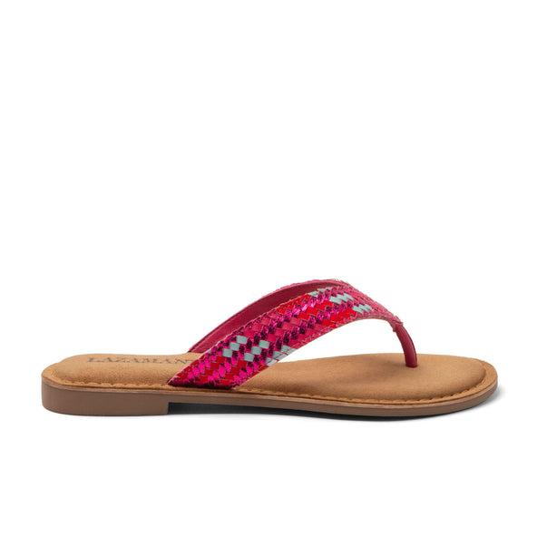 Tess Dames Teenslippers Leer Fuxia Tess Dames Teenslippers Leer Fuxia