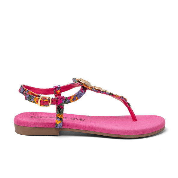 Lynn Dames Sandalen Leer Fuxia Lynn Dames Sandalen Leer Fuxia