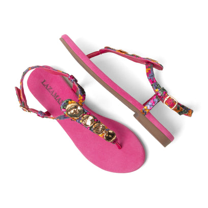 Lynn Dames Sandalen Leer Fuxia