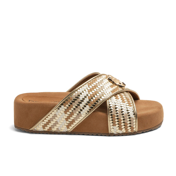 Lizzy Dames Slippers Leer Beige Lizzy Dames Slippers Leer Beige