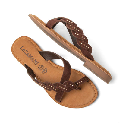 Lena Dames Slippers Suede Brown