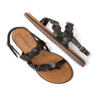 Jona Dames Sandalen Leer Black