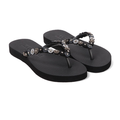 Mallorca Beach Dames Slippers Black