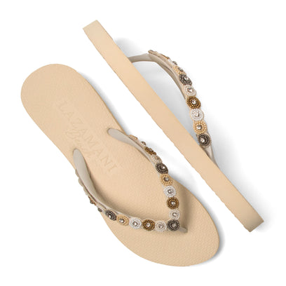 Mallorca Beach Dames Slippers Offwhite