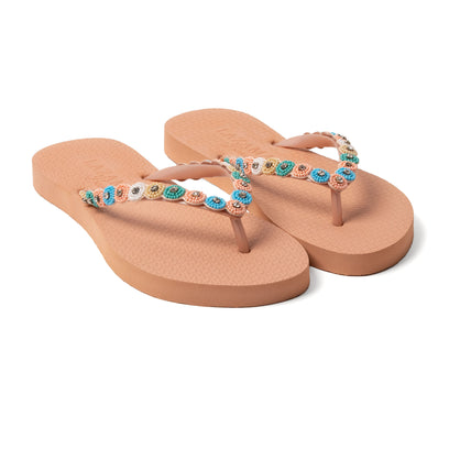 Mallorca Beach Dames Slippers Peach