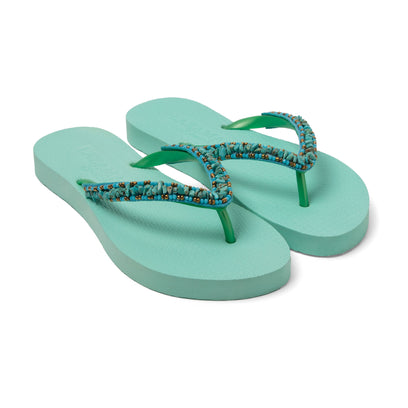 Palma Beach Dames Slippers Aqua