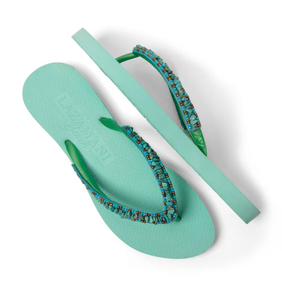 Palma Beach Dames Slippers Aqua
