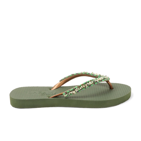 Palma Beach Dames Slippers Green Palma Beach Dames Slippers Green