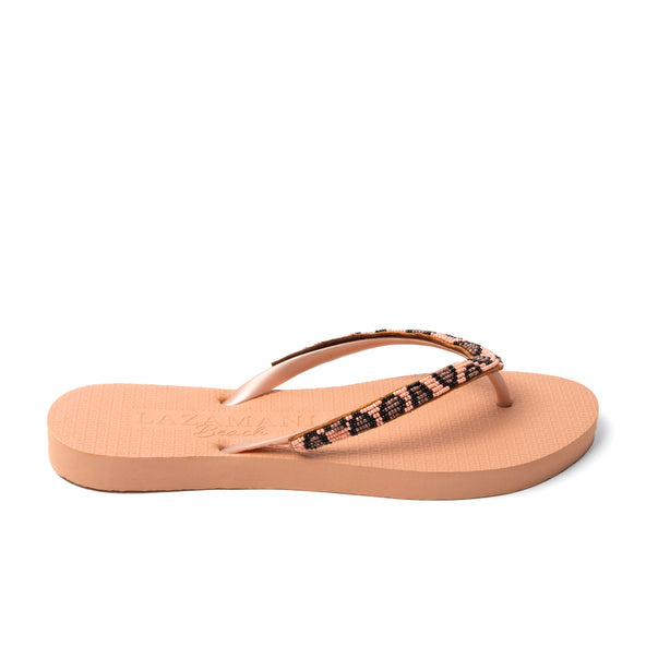 Lanzarote Beach Dames Slippers Leopard Peach Lanzarote Beach Dames Slippers Leopard Peach