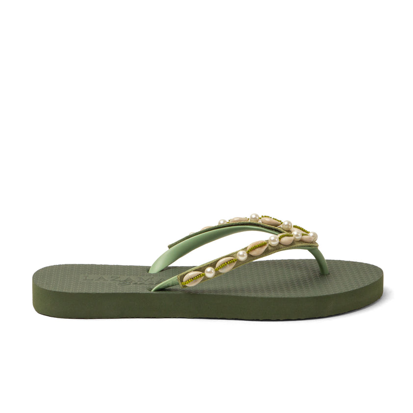 Whitsundays Beach Dames Slippers Green