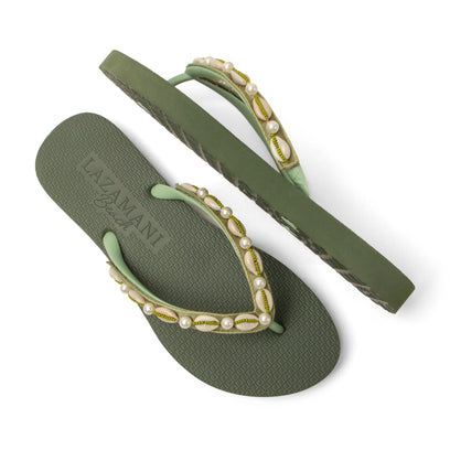 Whitsundays Beach Dames Slippers Green