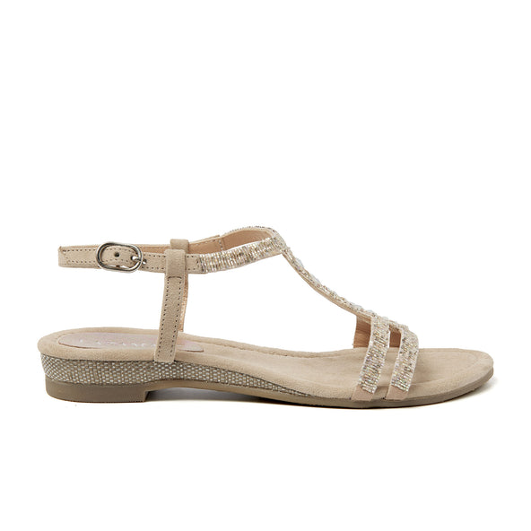 Dames Sandalen Leer 85.570 Biscuit Dames Sandalen Leer 85.570 Biscuit