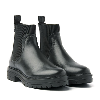 Beau Dames Chelsea Boots Leer Black