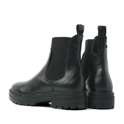 Beau Dames Chelsea Boots Leer Black