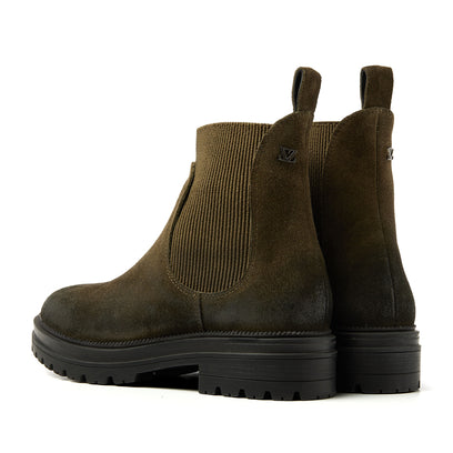 Beau Dames Chelsea Boots Suede Khaki
